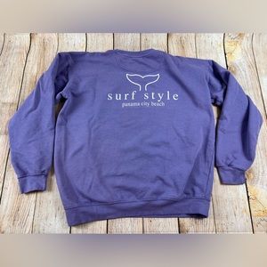 Trading Co Surf Style Panama City Beach Purple Destination Sweatshirt Size M